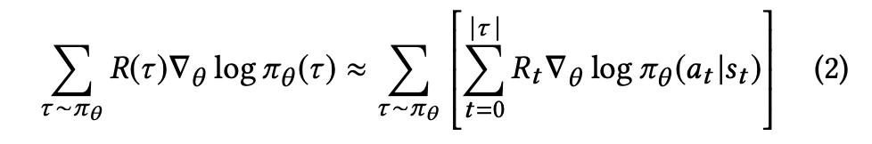 Off-policy correction formula from the YouTube RL recommender paper